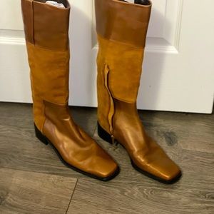 Stuart Weitzman Suede/Leather Riding Boots